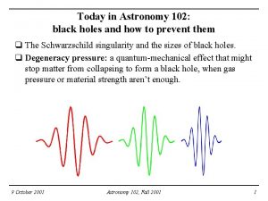 Today in Astronomy 102 black holes and how