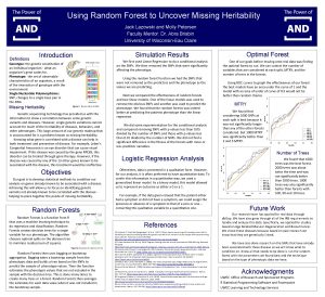 Using Random Forest to Uncover Missing Heritability Jack