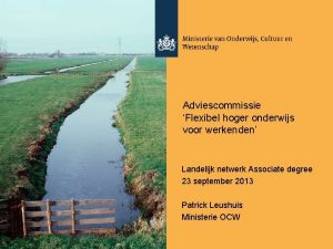 Adviescommissie Flexibel hoger onderwijs voor werkenden Landelijk netwerk