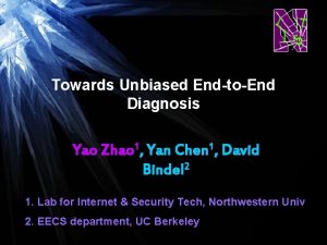 Towards Unbiased EndtoEnd Diagnosis Yao Zhao 1 Yan