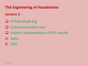 The Engineering of Foundations Lecture 3 q q