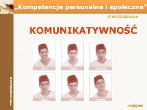 Kompetencje personalne i spoeczne Anna Krajewska www ekonomik