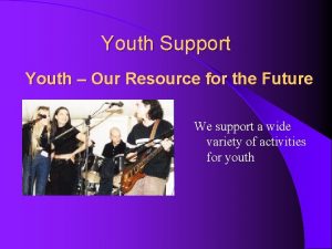 Youth Support Youth Our Resource for the Future