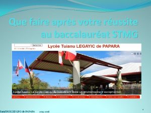 Que faire aprs votre russite au baccalaurat STMG