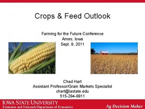 Crops Feed Outlook Farming for the Future Conference