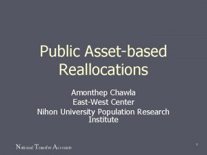 Public Assetbased Reallocations Amonthep Chawla EastWest Center Nihon