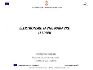 EU Tvining projekat Jaanje javnih nabavki u Srbiji