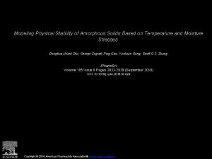 Modeling Physical Stability of Amorphous Solids Based on