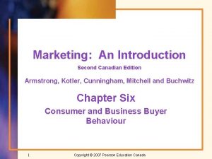 Marketing An Introduction Second Canadian Edition Armstrong Kotler