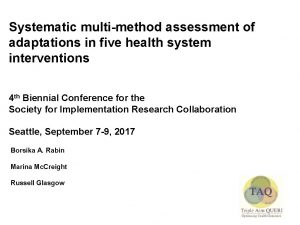Systematic multimethod assessment of adaptations in five health