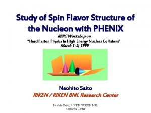 Study of Spin Flavor Structure of the Nucleon