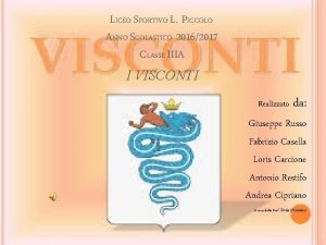 LICEO SPORTIVO L PICCOLO ANNO SCOLASTICO 20162017 CLASSE