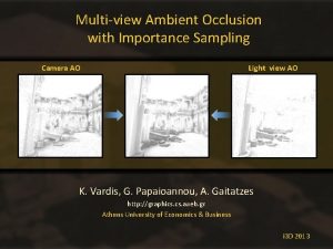 Multiview Ambient Occlusion with Importance Sampling Camera AO