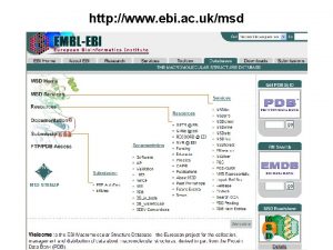 http www ebi ac ukmsd Click to see