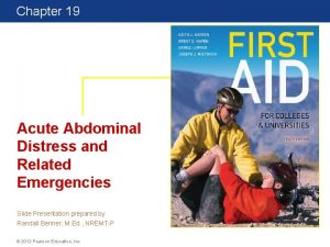 Chapter 19 First Aid for Colleges and Universities