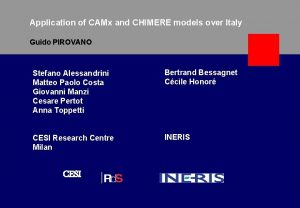 Application of CAMx and CHIMERE models over Italy