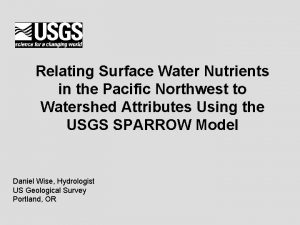 Relating Surface Water Nutrients in the Pacific Northwest