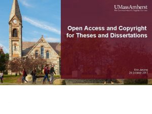 Open Access and Copyright for Theses and Dissertations