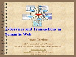 EServices and Transactions in Semantic Web Vagan Terziyan