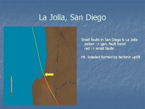 La Jolla San Diego Small faults in San