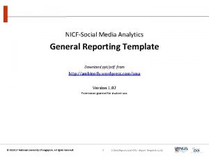 NICFSocial Media Analytics General Reporting Template Download pptpdf