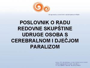 POSLOVNIK O RADU REDOVNE SKUPTINE UDRUGE OSOBA S