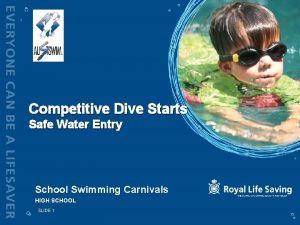 Competitive Dive Starts Safe Water Entry School Swimming