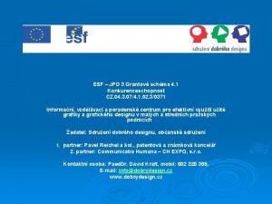 ESF JPD 3 Grantov schma 4 1 Konkurenceschopnost