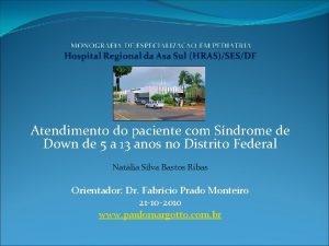 Atendimento do paciente com Sndrome de Down de