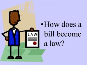 How does a bill become a law First