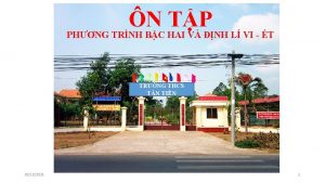 N TP PHNG TRNH BC HAI V NH