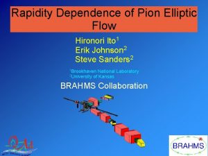 Rapidity Dependence of Pion Elliptic Flow Hironori Ito