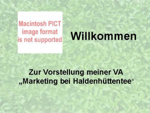 Willkommen Zur Vorstellung meiner VA Marketing bei Haldenhttentee