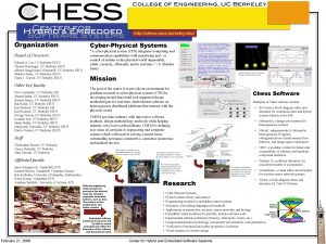 http chess eecs berkeley edu Organization CyberPhysical Systems