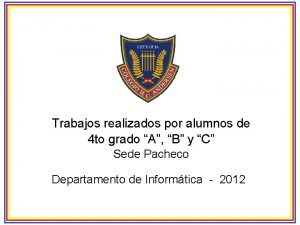 Trabajos realizados por alumnos de 4 to grado