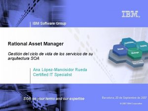 IBM Software Group Rational Asset Manager Gestin del