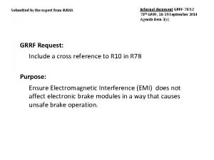 Submitted by the expert from IMMA Informal document