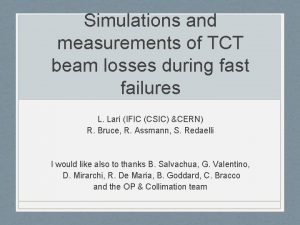 Simulations and measurements of TCT beam losses during
