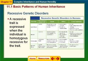 Chapter 11 Complex Inheritance and Human Heredity 11