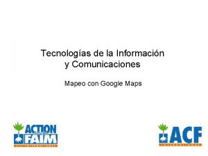 Tecnologas de la Informacin y Comunicaciones Mapeo con