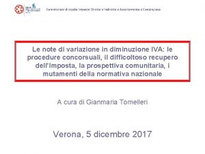 Commissioni di studio Imposte Dirette e Indirette e