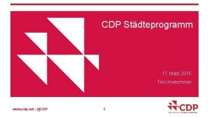 CDP Stdteprogramm 17 Mrz 2015 Tino Kretschmer www