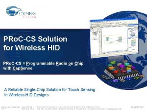 PRo CCS Solution for Wireless HID PRo CCS