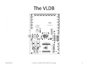 The VLDB 03022015 S Baron BEBIPHESE GBTVL meeting