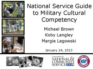 National Service Guide to Military Cultural Competency Michael