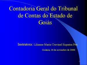 Contadoria Geral do Tribunal de Contas do Estado