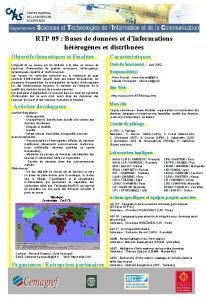 RTP 09 Bases de donnes et dinformations htrognes