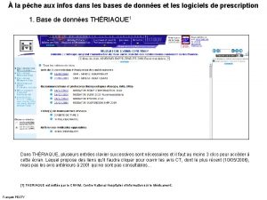 la pche aux infos dans les bases de