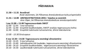 PEVAKAVA 11 30 11 35 Avasnad Asser Jaanimets