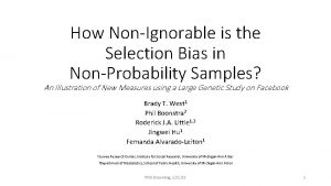 How NonIgnorable is the Selection Bias in NonProbability